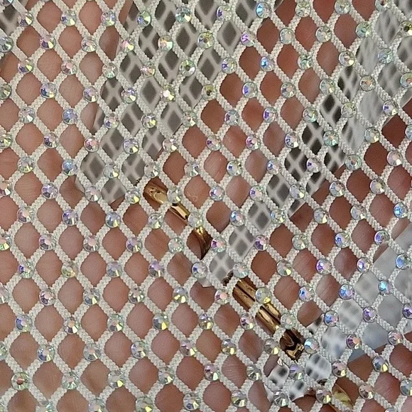 Haute Monde fishnet tank with Rhinestones - Picture 3 of 4